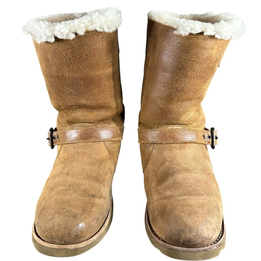 UGG Noira Waterproof Buckle Chestnut Boot Size US 7 | EU 38 - Picture 4 of 10